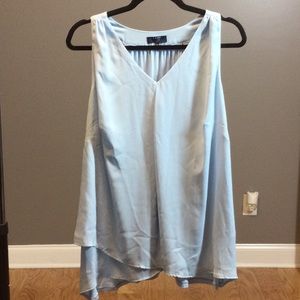 0X Kaari Blue curvy baby blue layer top